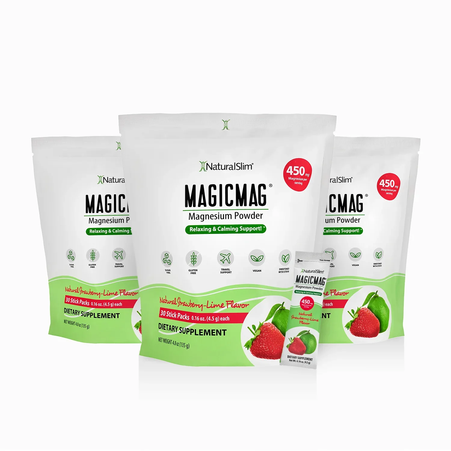 MAGICMAG® Stick Packs | Travel | Strawberry-Lime | Magnesium Citrate Supplement - Image 4