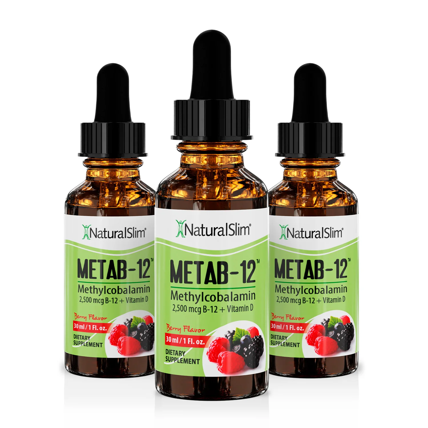Metab-12 | Berry Liquid Vitamin B-12 (methylcobalamin) + Vitamin D - Image 3