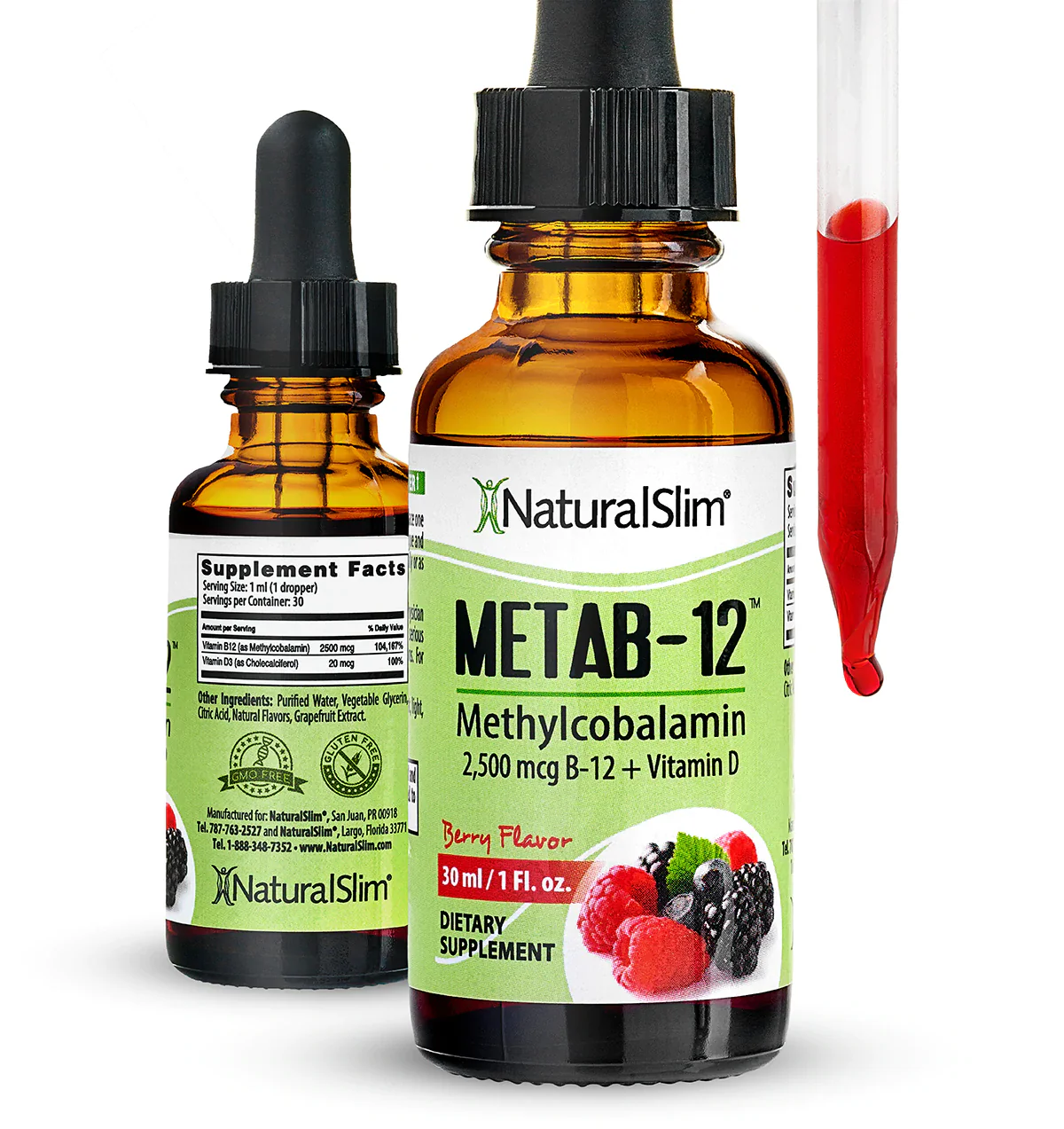 Metab-12 | Berry Liquid Vitamin B-12 (methylcobalamin) + Vitamin D - Image 9